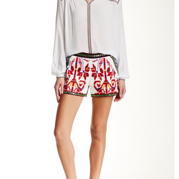 Hiche Embroidered Shorts (NWOT) - NEVER WORN
